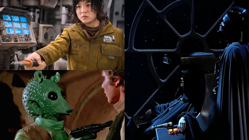 Rose Tico, Greedo, and Emperor Palpatine are special cases.